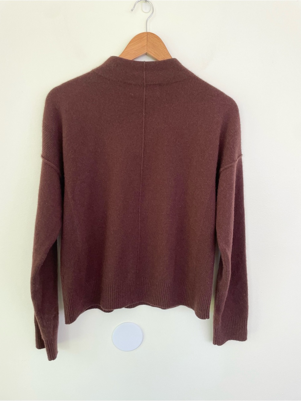 100% Cashmere Design History Front Seamed Oversized Crew Neck Sweater S Small - Picture 5 of 10